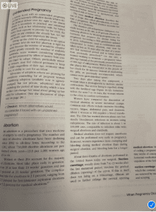 Excerpt from the Spring Hill health textbook.