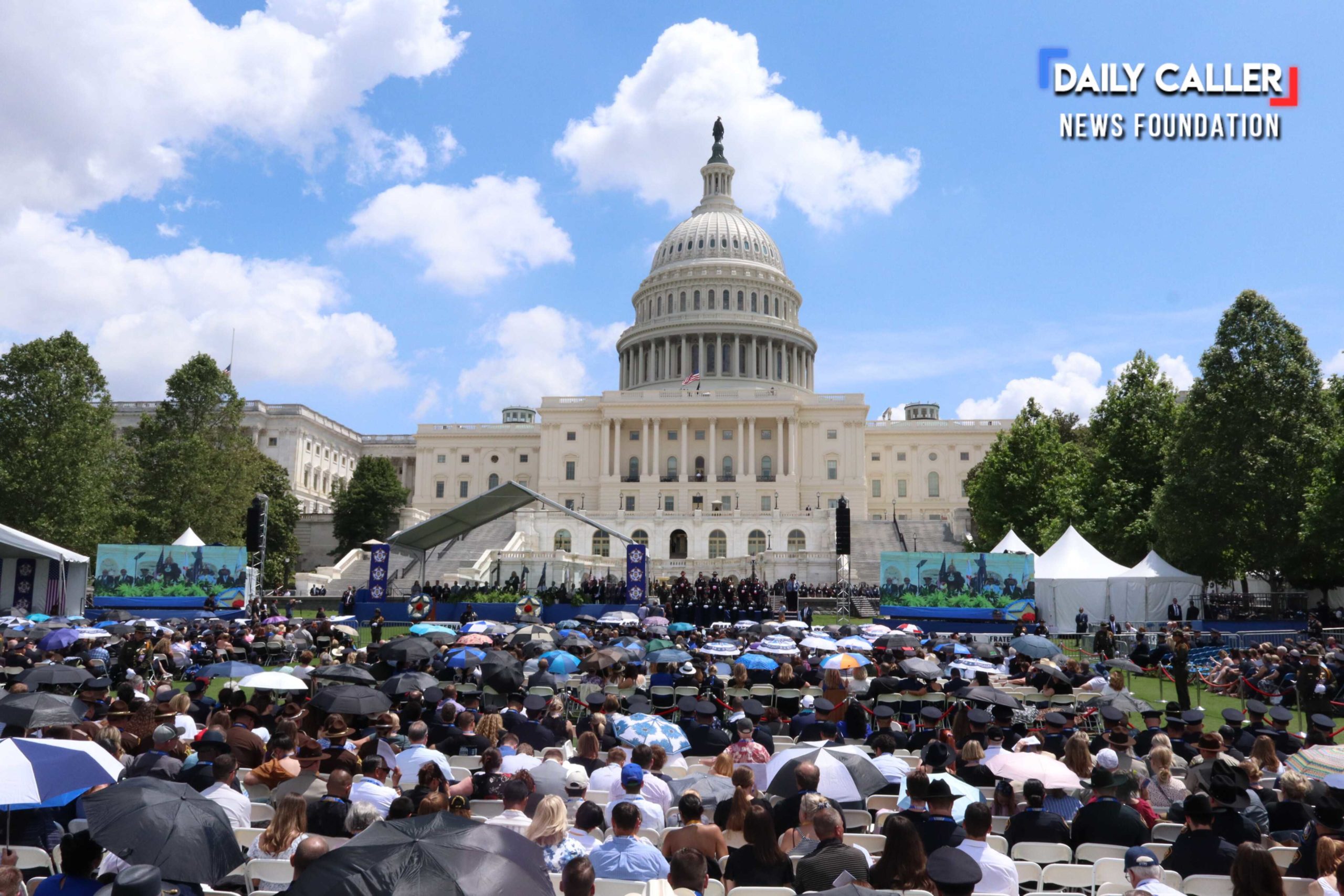 Hundreds gather at the U.S. Capitol Grounds to honor law enforcement officers at the National Peace Officers' Memorial Service on May 15, 2025 in Washington, D.C.