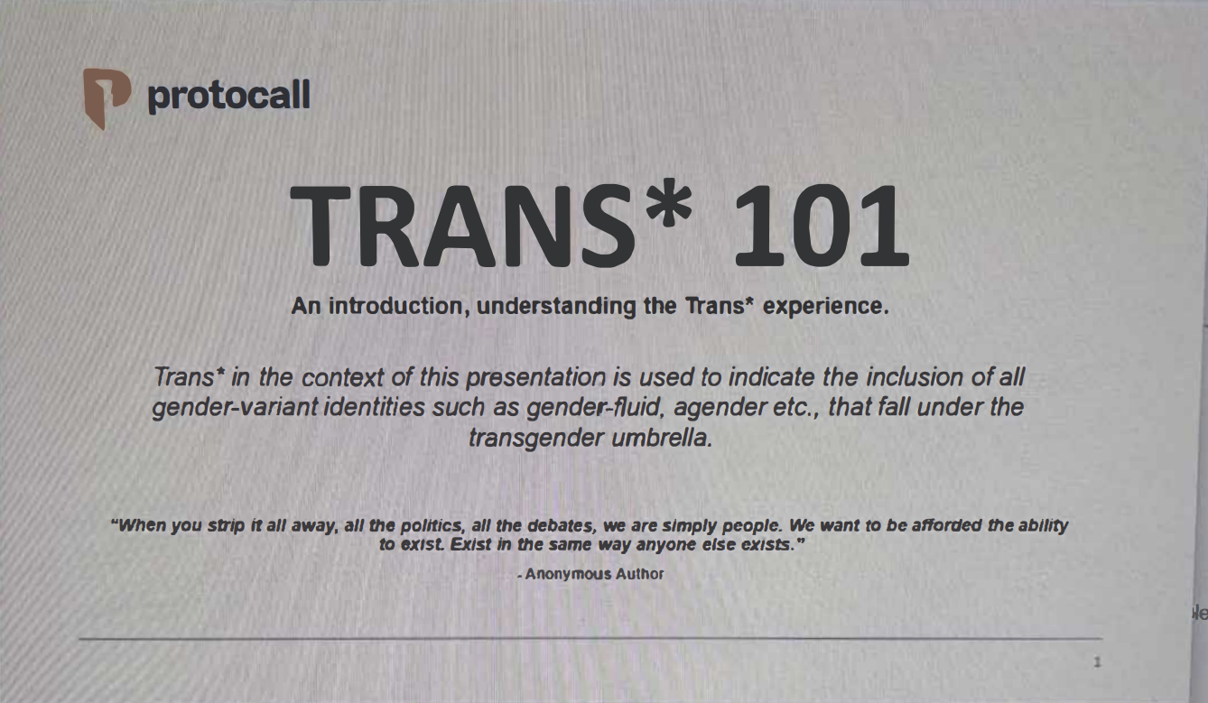 Protocall Company Trans 101 training