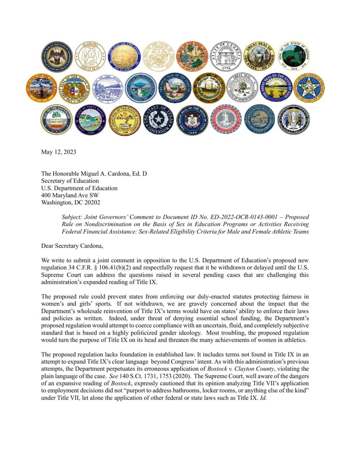 Biden letter