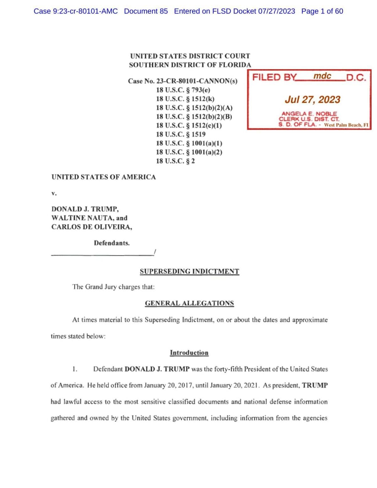 Superseding indictment