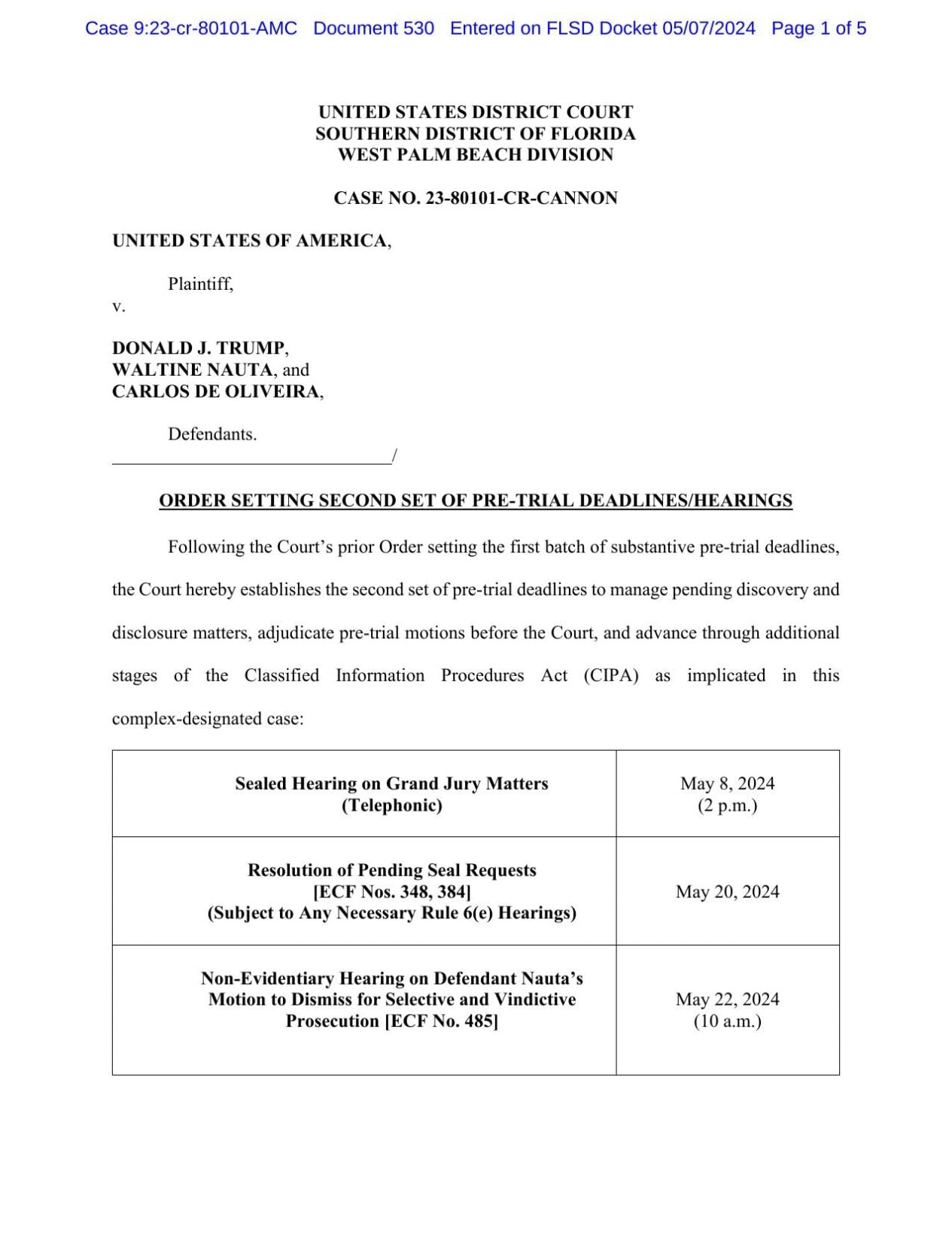 Cannon order 5-7-24